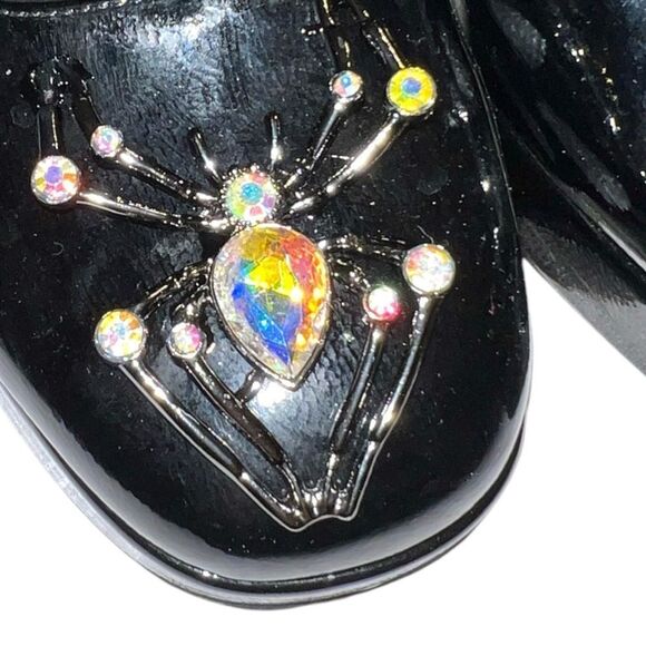 Wild fable black faux patten leather platform chunky re vamped heels!!! - Picture 6 of 11